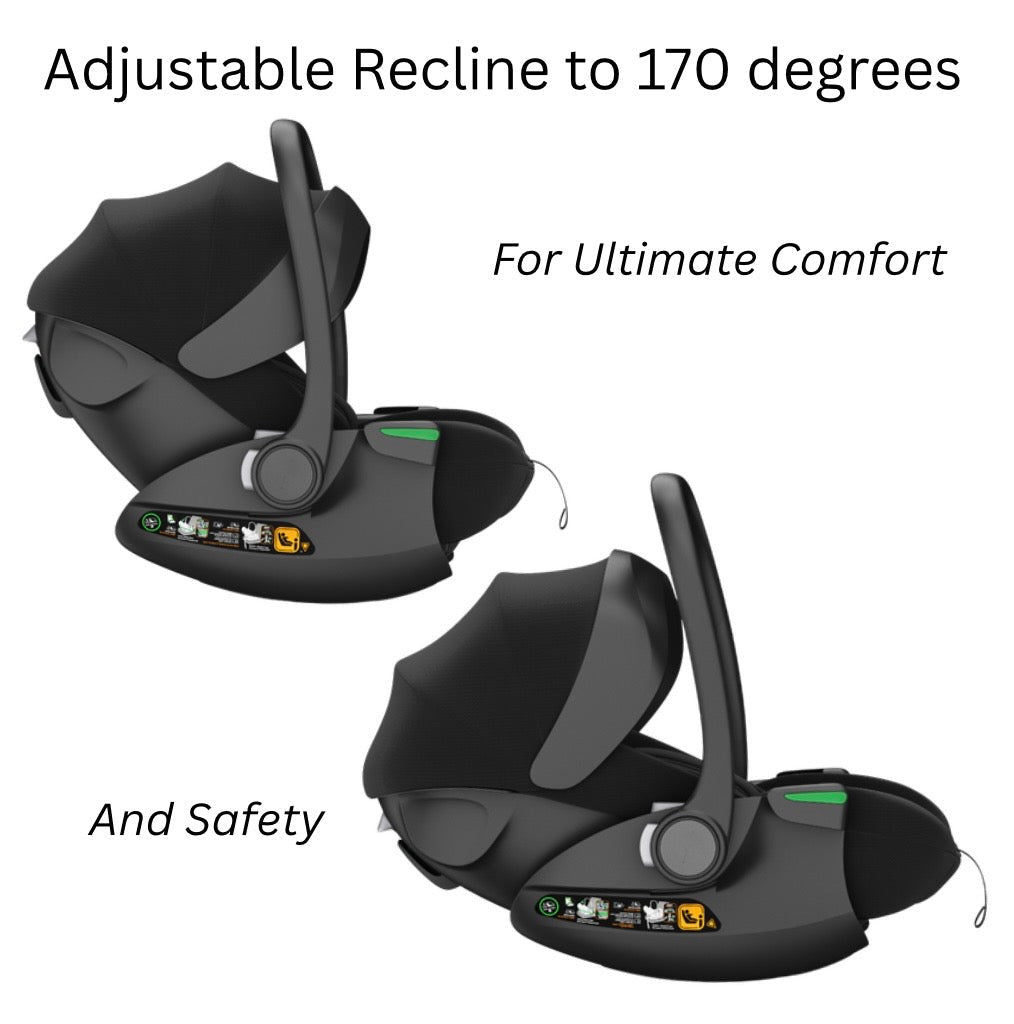 Crown Z - Premium Travel System - Reversible Bassinet Stroller + iSize Reclining Capsule + 360 Rotating Isofix Base