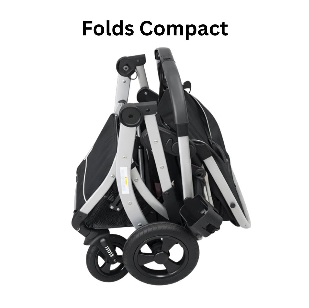Legacy Travel System - Stroller + Bassinet + Capsule with Mattress and Food Tray - Pink Skin