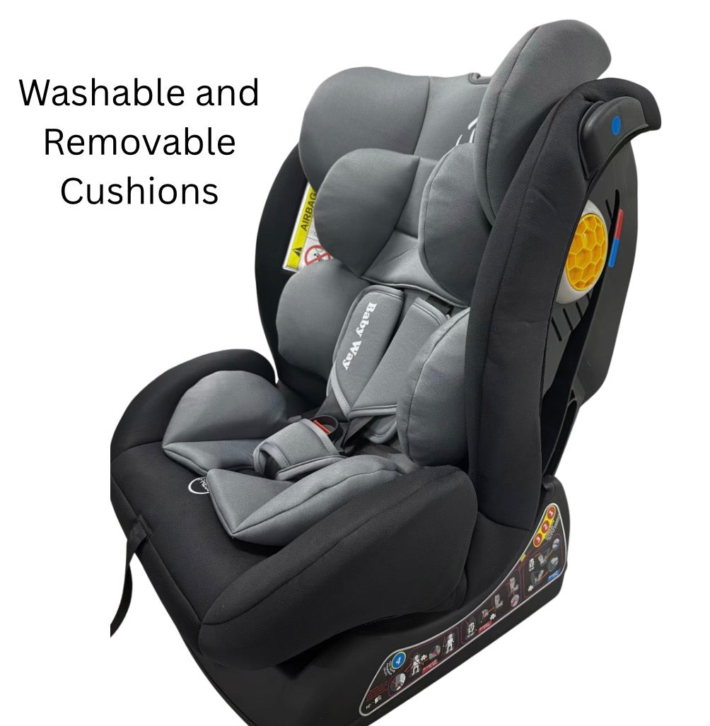 SmoothSwitch Convertible Reclining Car Seat for 0-12 years - GREY