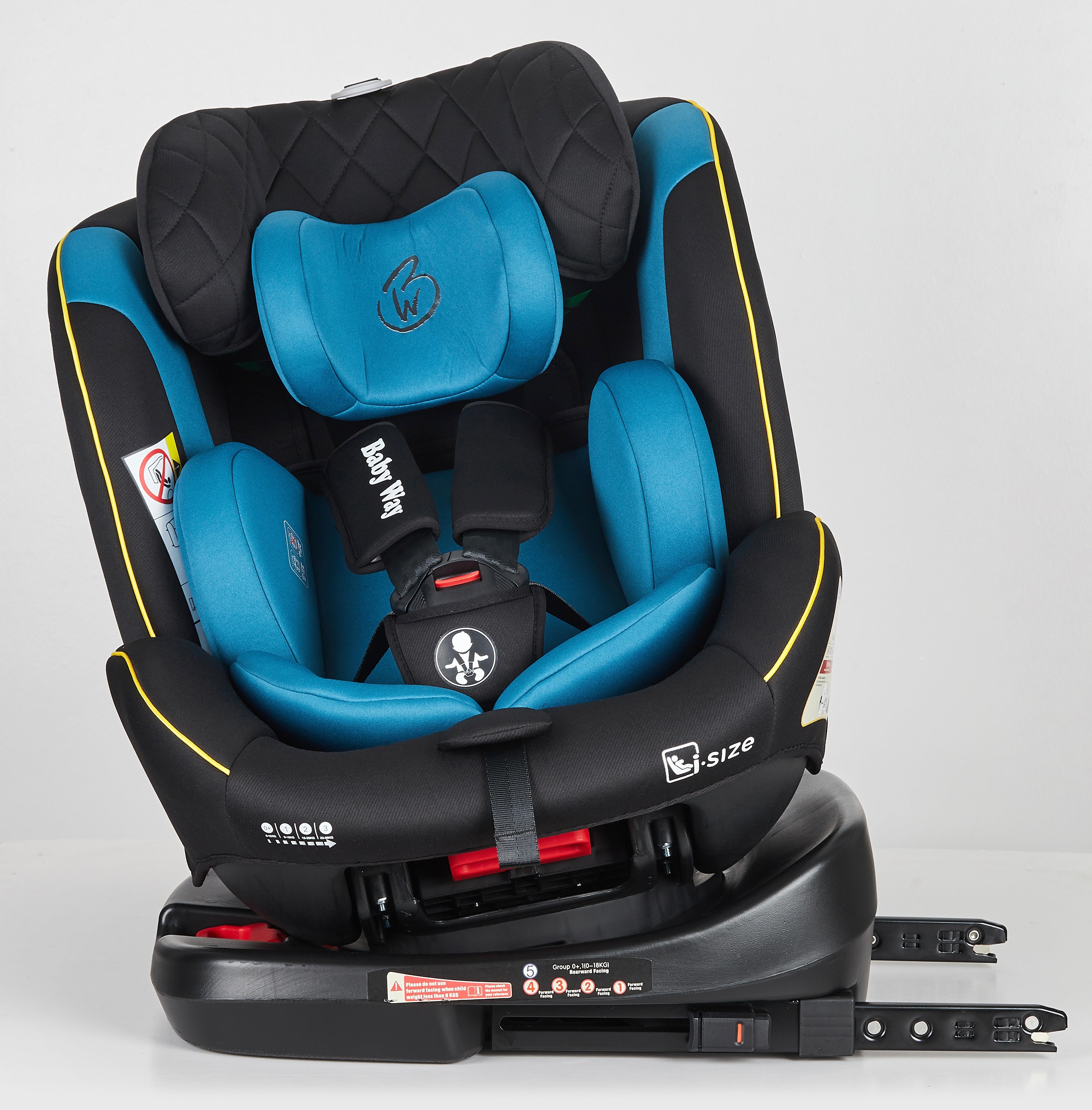 Preorder - GoldSpin BLUE i-Size 360 Rotating Convertible Car Seat with ISOFIX and TOP TETHER