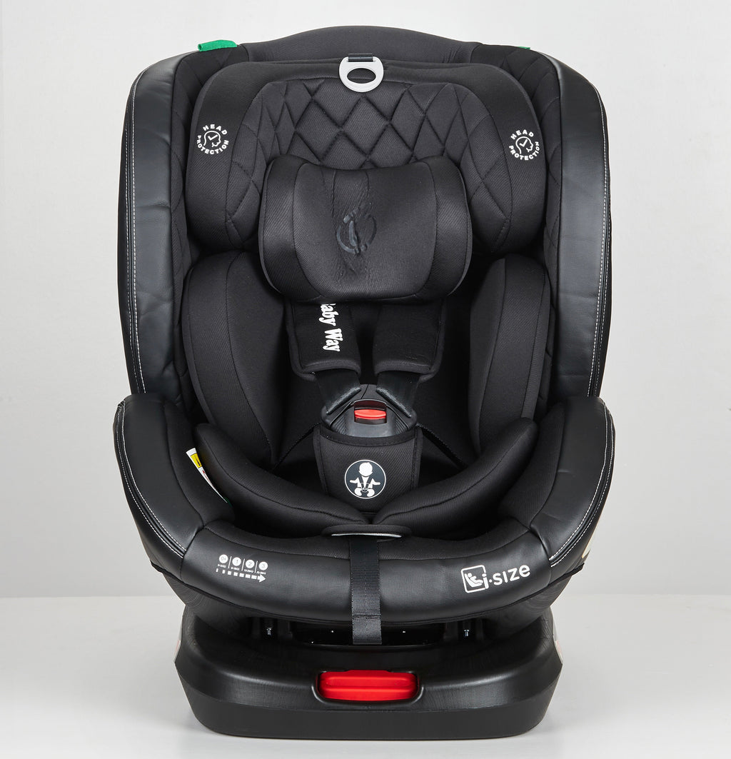 Preorder - Royal Black i-Size 360 Rotating Convertible Car Seat with ISOFIX and Top Tether