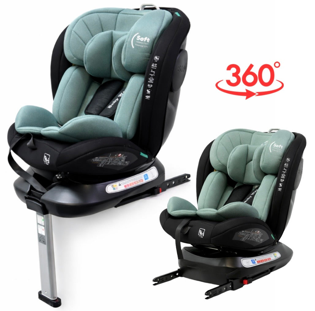 Preorder - SpinGuard Mint i-Size 360 Rotating and Convertible Car Seat with ISOFIX and Support Leg