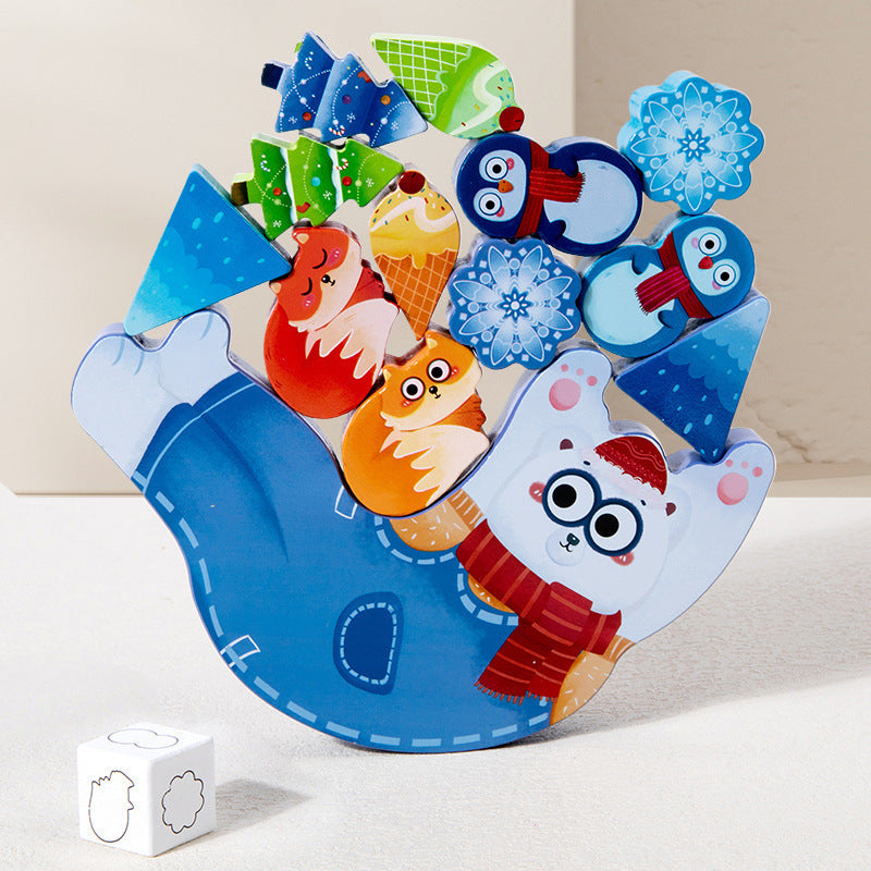 Wooden Animal Music Stacking Toy