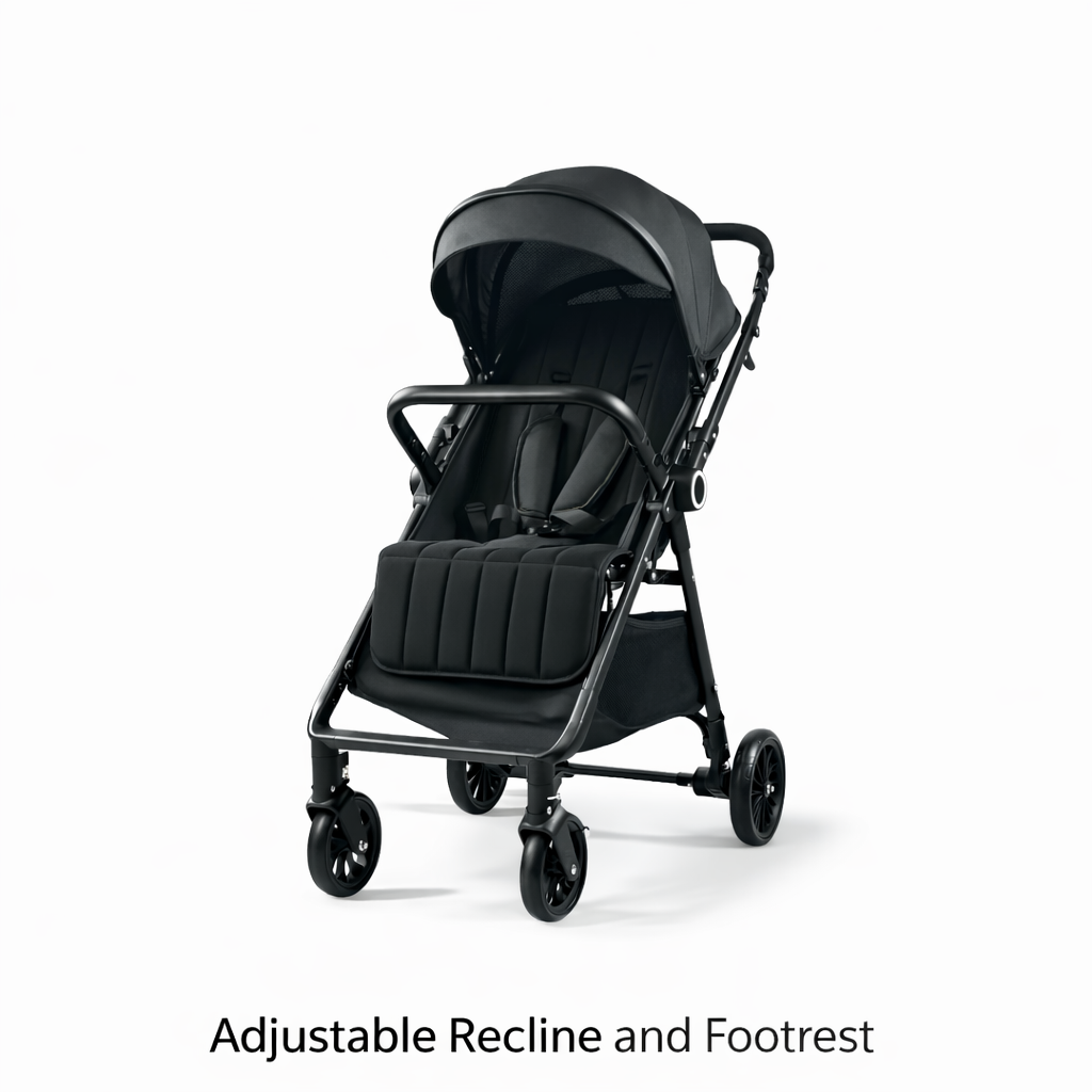 Roam Switch Lightweight Reversible Handlebar Compact Baby Stroller - BLACK