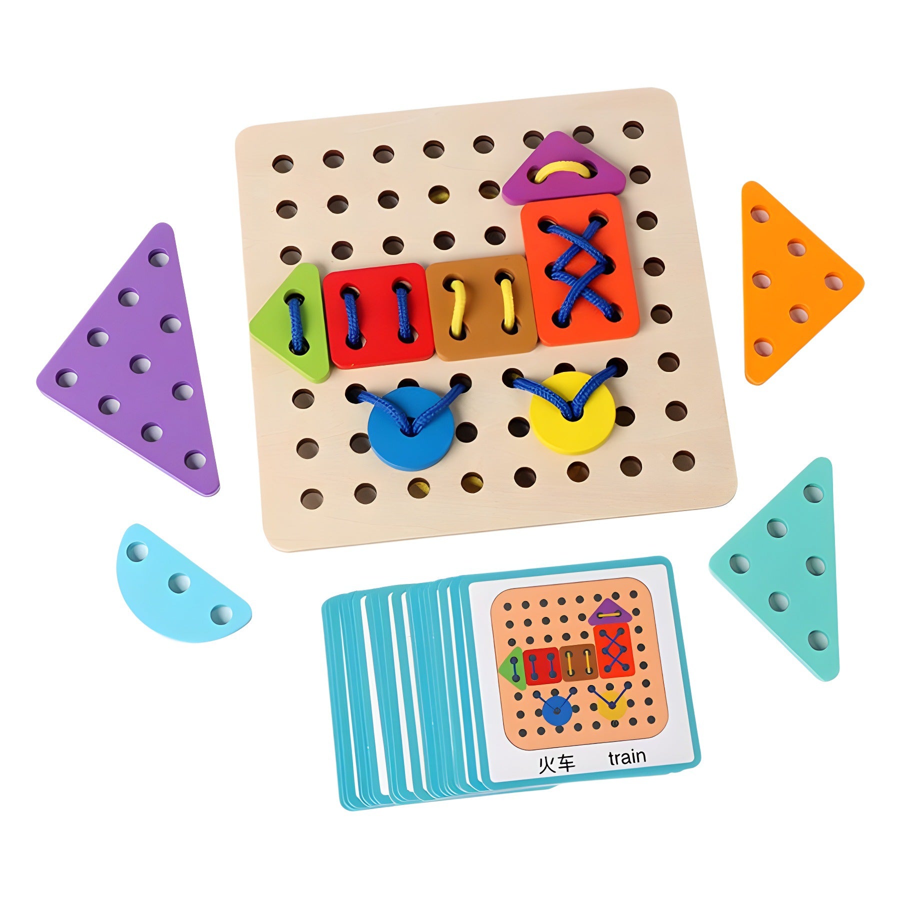 Shape Matching Rope Threading Toy