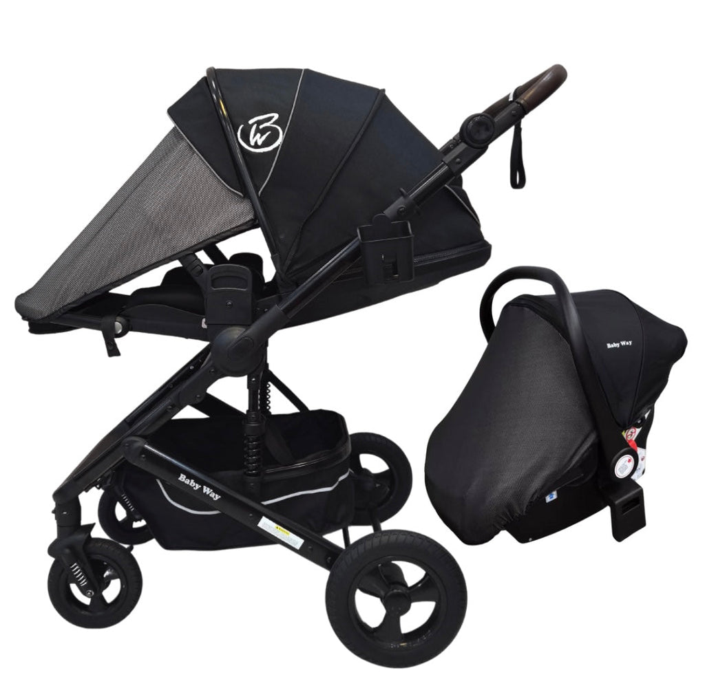 Versa 3-in-1 Travel System – Open Bassinet Stroller + Capsule Car Seat with Sunshade Sets