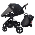 Versa 3-in-1 Travel System – Open Bassinet Stroller + Capsule Car Seat with Sunshade Sets