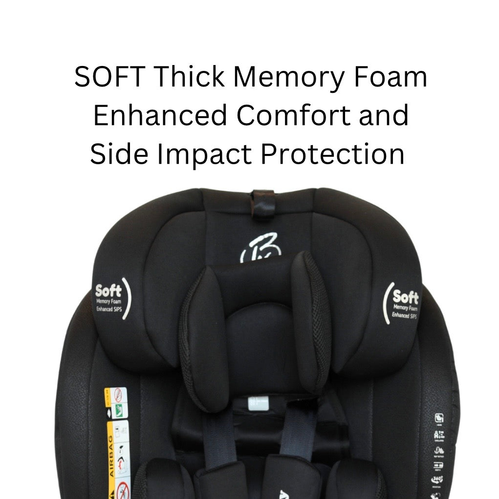 Preorder - All-Rider Midnight 360 Rotating Convertible iSize Car Seat with ISOFIX and Top Tether