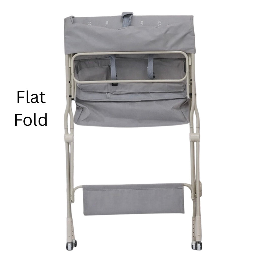 Foldable Baby Changing Table with Storage, Water Basin & Clothes Line