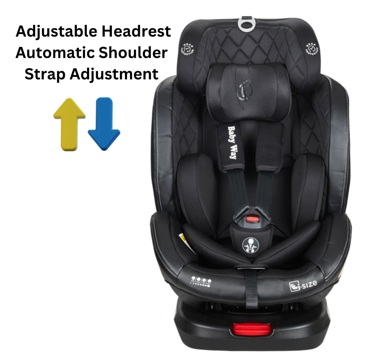 Preorder - Royal Black i-Size 360 Rotating Convertible Car Seat with ISOFIX and Top Tether