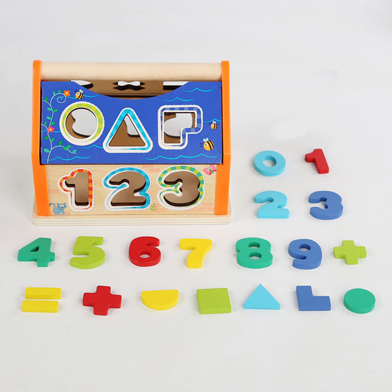 Wooden Shape & Number House Puzzle