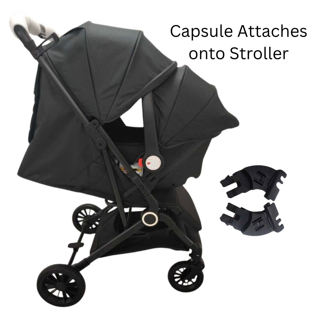 Cooper - Compact & Lightweight Urban Stroller + Capsule Car Seat + Base with Pull Handle