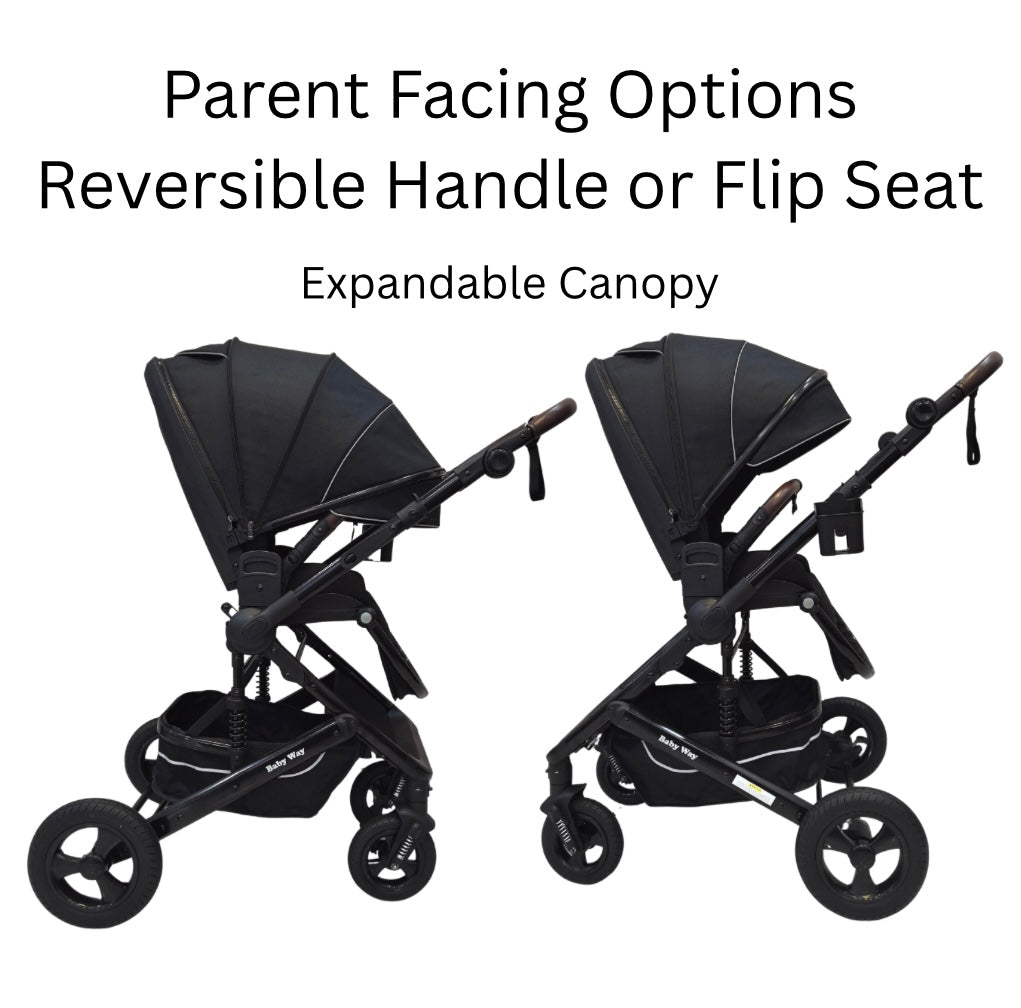 Versa 2in1 Open Bassinet Stroller with Sunshade and Cup Holder