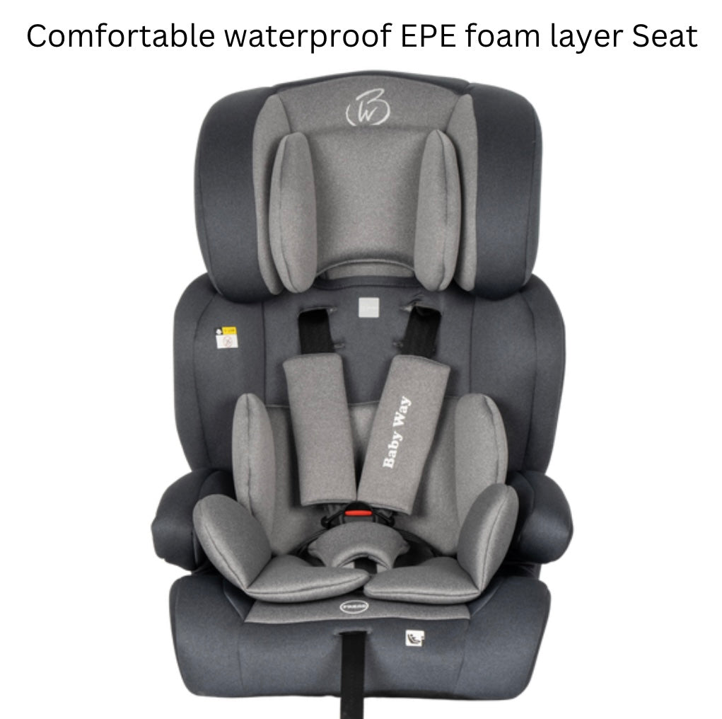 SafeMax Grey i-Size Convertible Booster Car Seat with ISOFIX