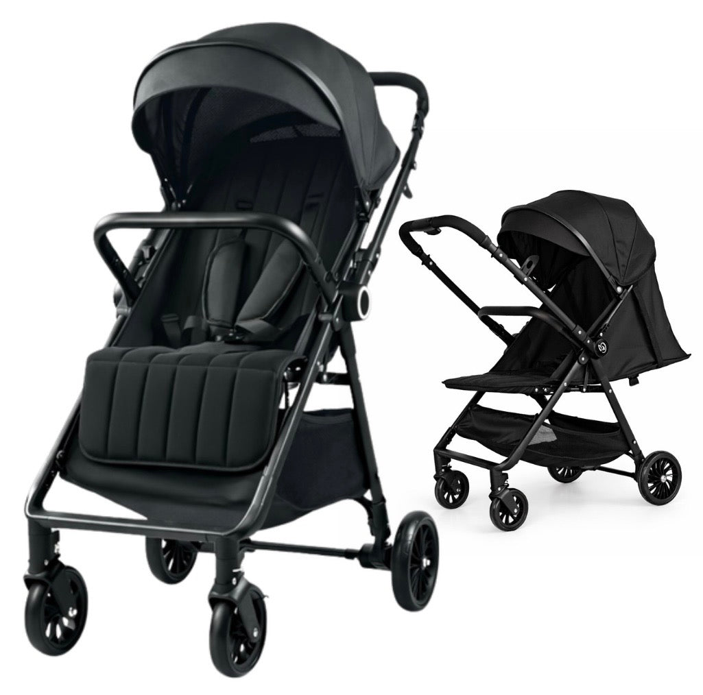 Roam Switch Lightweight Reversible Handlebar Compact Baby Stroller - BLACK