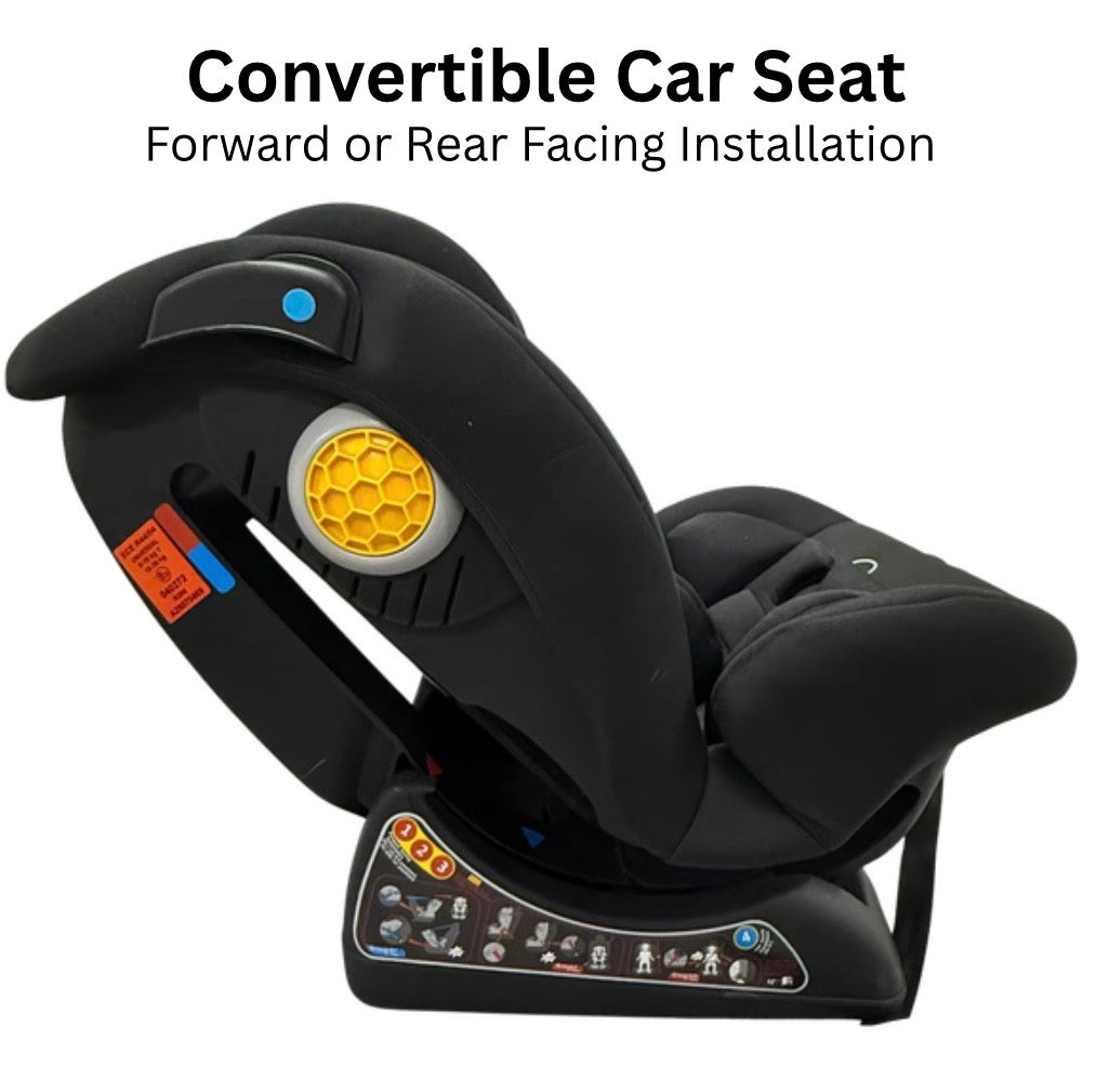SmoothSwitch Convertible Reclining Car Seat for 0-12 years - BLACK