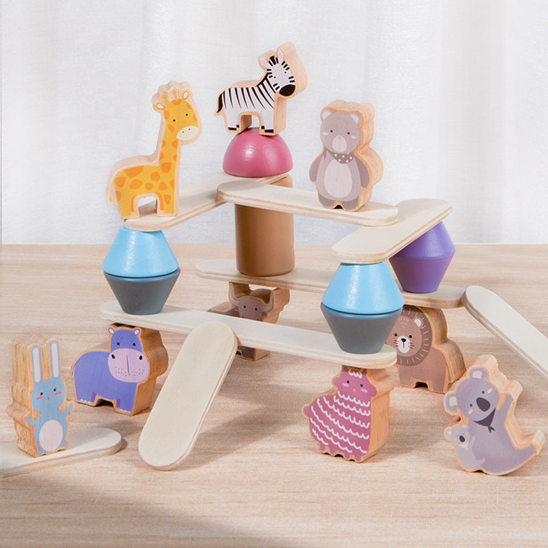 Wooden Dinosaur Animal Stacking Toy