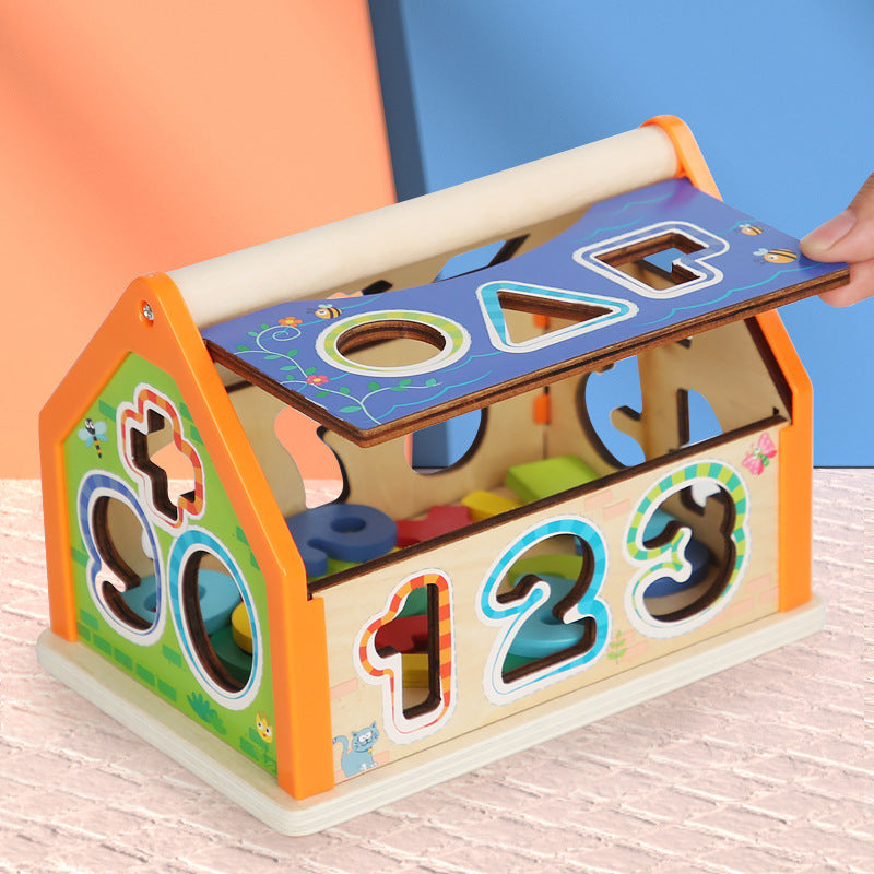 Wooden Shape & Number House Puzzle