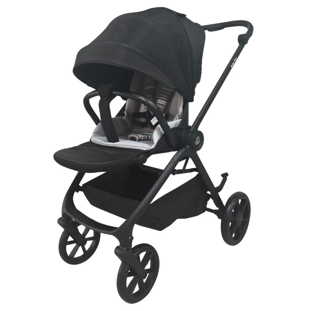Crown Y – Luxury Reversible Open Bassinet Stroller with Sunshade and Extended Canopy