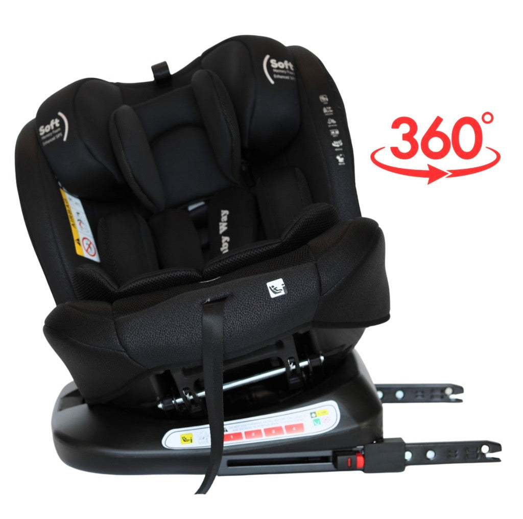 Preorder - All-Rider Midnight 360 Rotating Convertible iSize Car Seat with ISOFIX and Top Tether