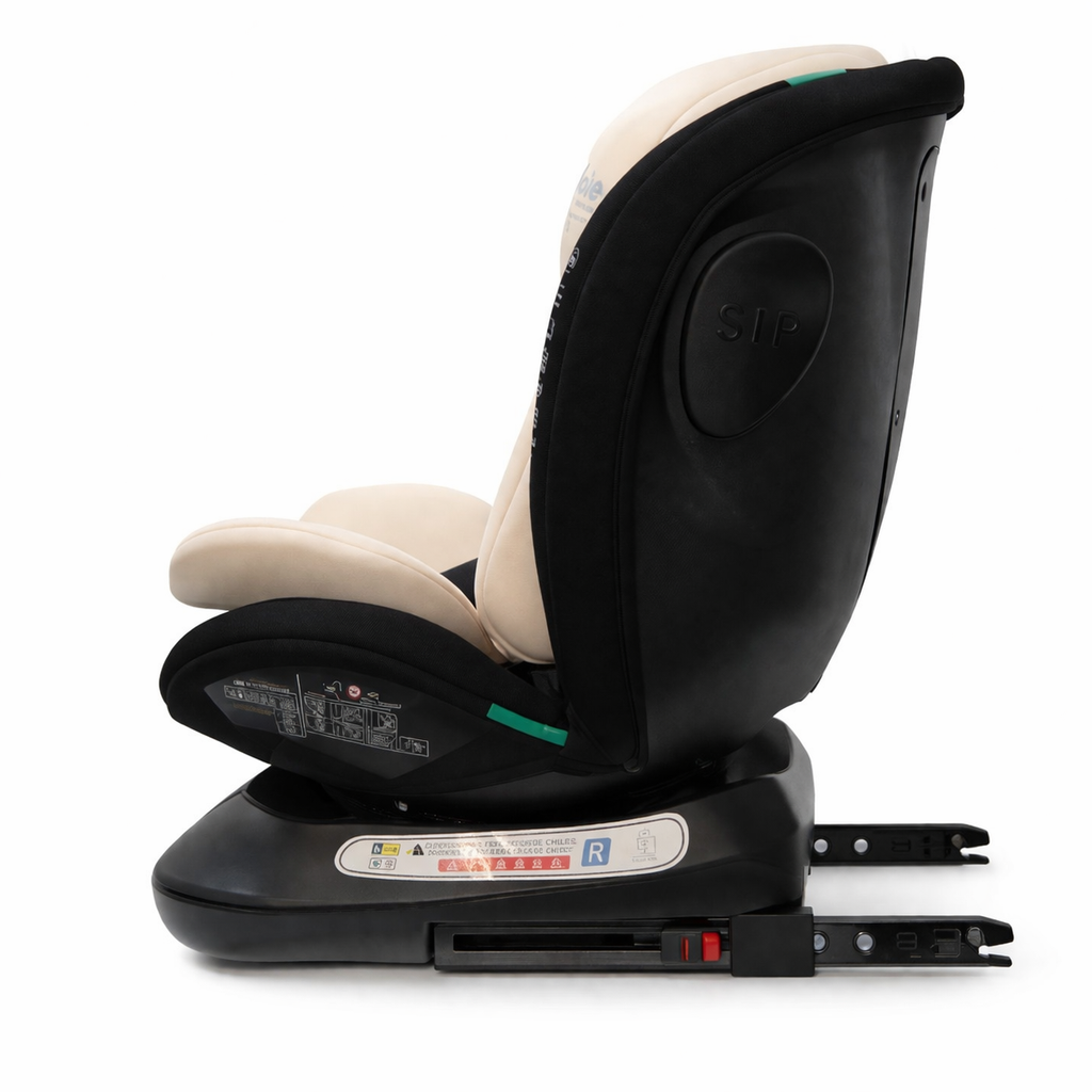 SpinGuard Beige i-Size 360 Rotating Car Seat with ISOFIX and Support Leg