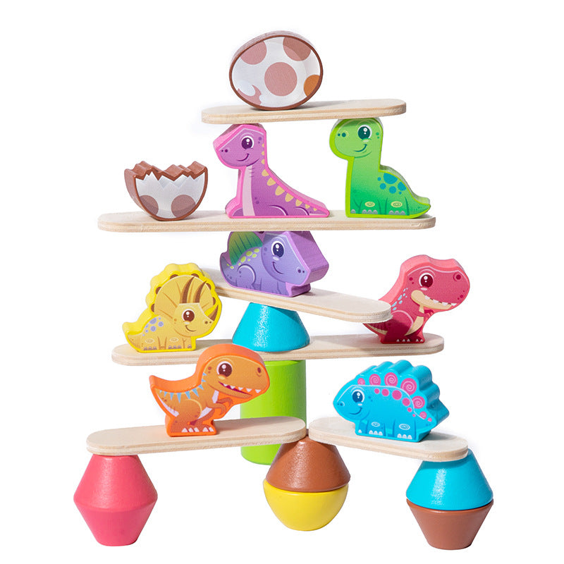 Wooden Dinosaur Animal Stacking Toy