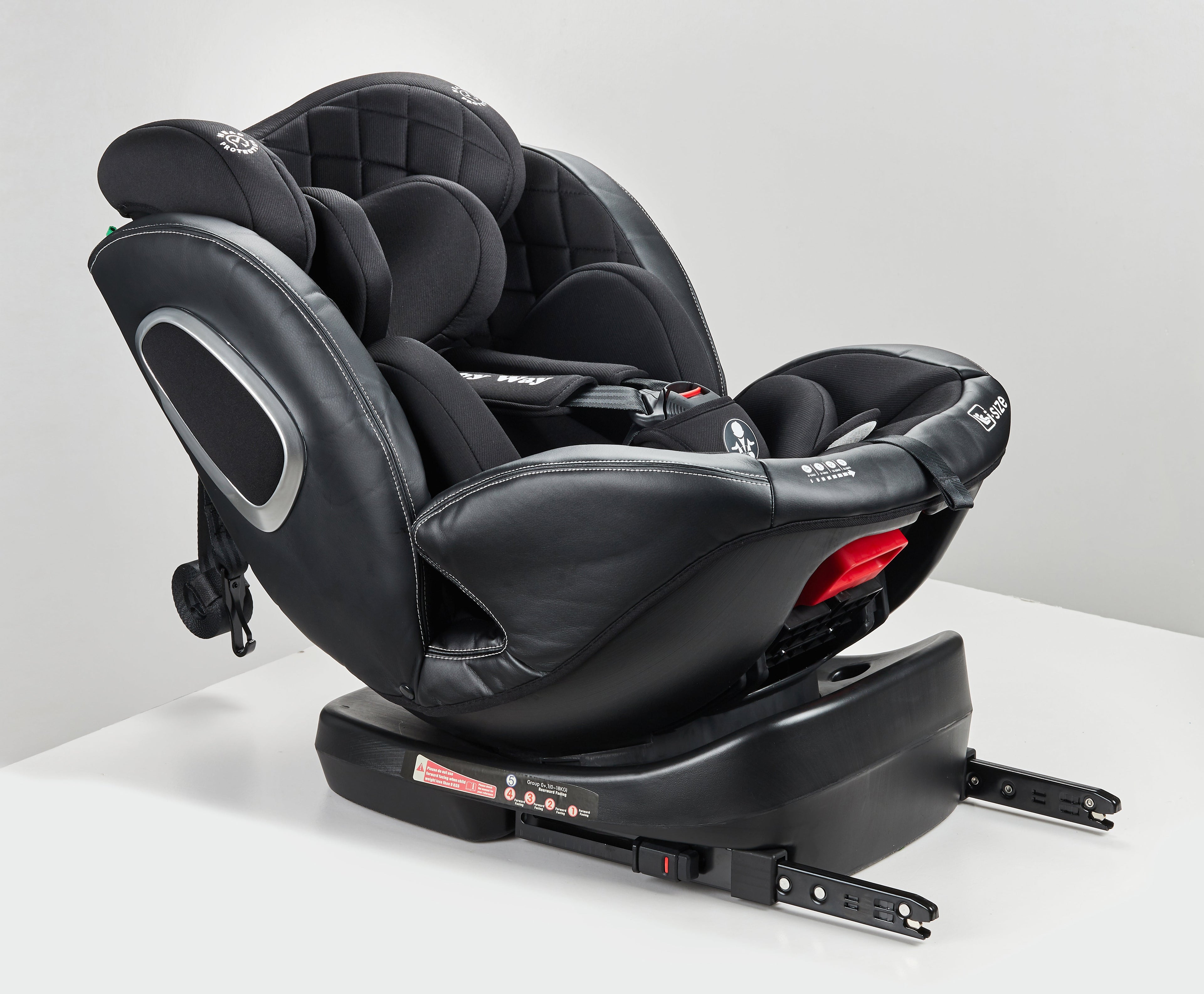 Preorder - Royal Black i-Size 360 Rotating Convertible Car Seat with ISOFIX and Top Tether