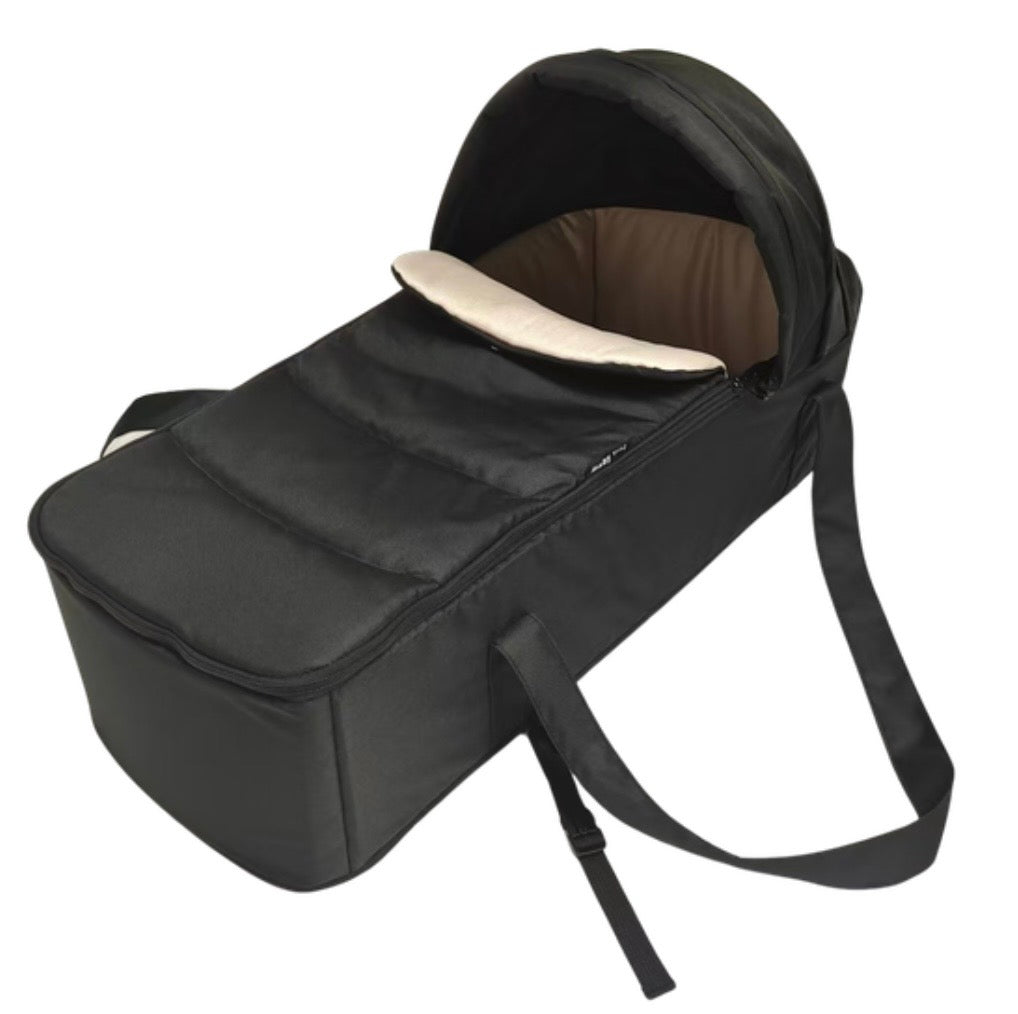 Cocoon Portable Stroller Soft Carry Cot with Foot Cover and Canopy - BLACK