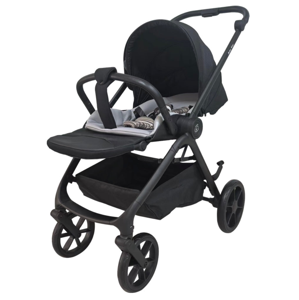 Crown Y – Luxury Reversible Open Bassinet Stroller with Sunshade and Extended Canopy