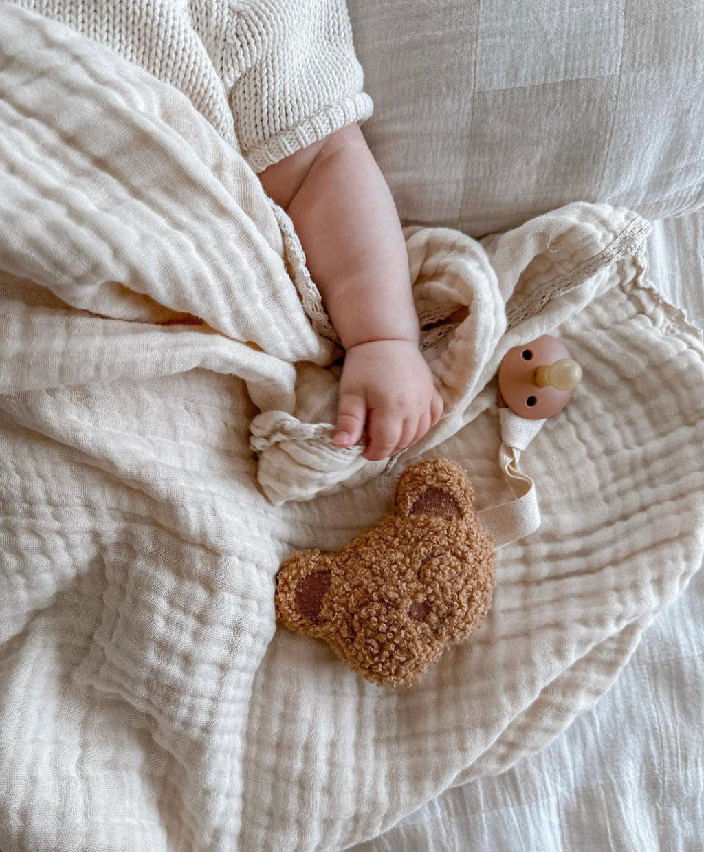 Cotton Gauze swaddle blanket - Beige