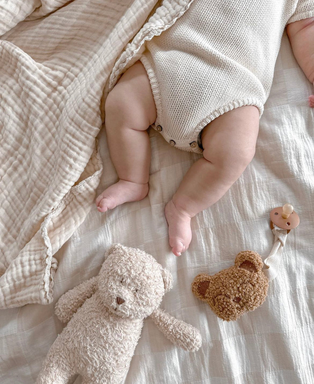 Cotton Gauze swaddle blanket - Beige