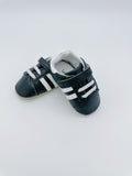 Little Secret Sporty Black Baby Leather Flat Shoes