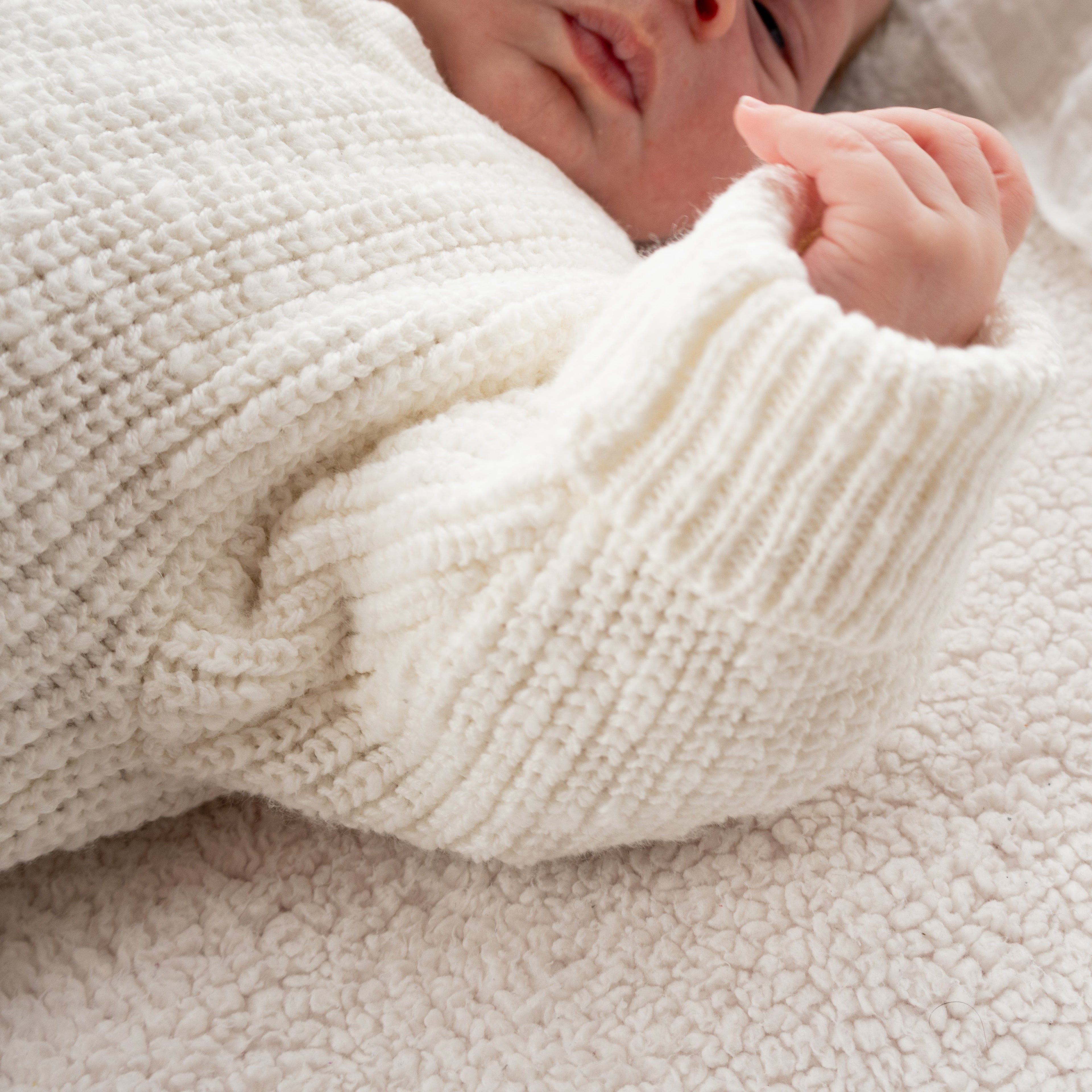 Classic chunky knit romper - Snow