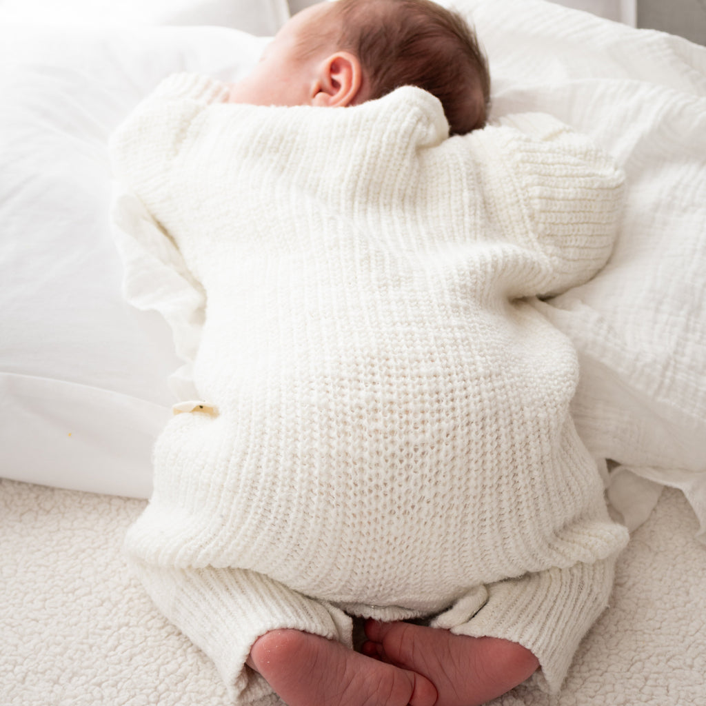 Classic chunky knit romper - Snow