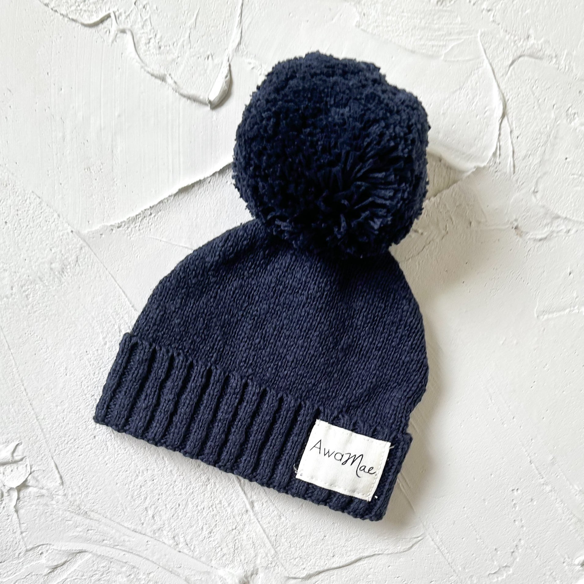 Textured cotton Beanie - Midnight