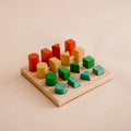 Wooden Shape and Size Sorting Board - QToys | Wooden Toy NZ