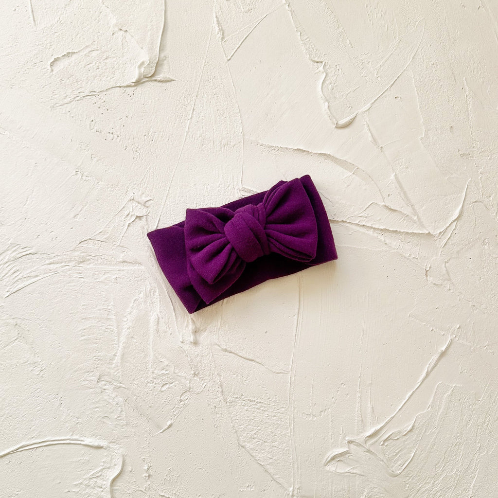 Basics bow headband - Plum