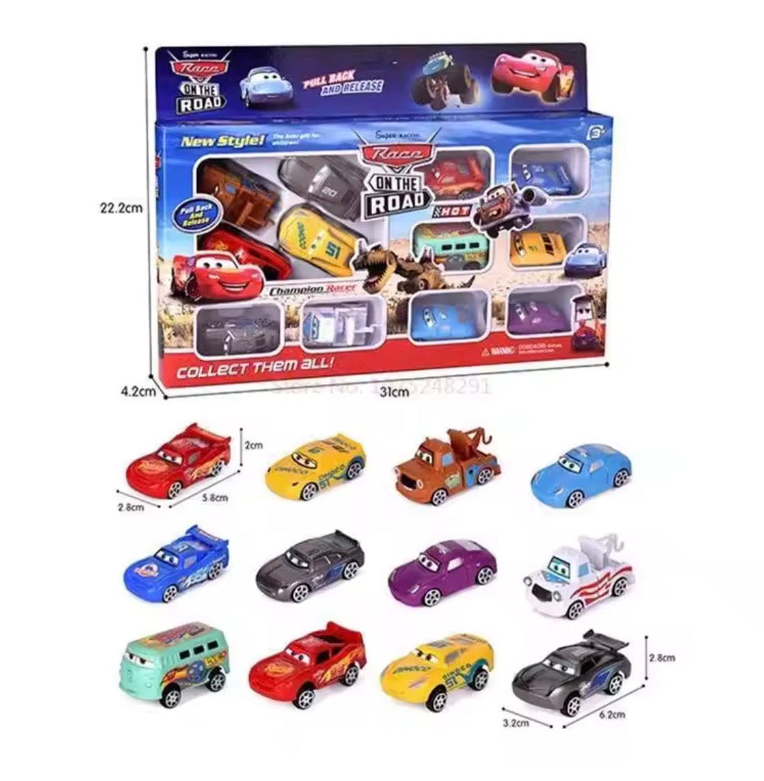 12pcs/Set Disney Pixar Cars