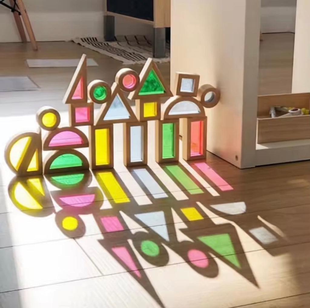 Wooden Rainbow Stacking Blocks