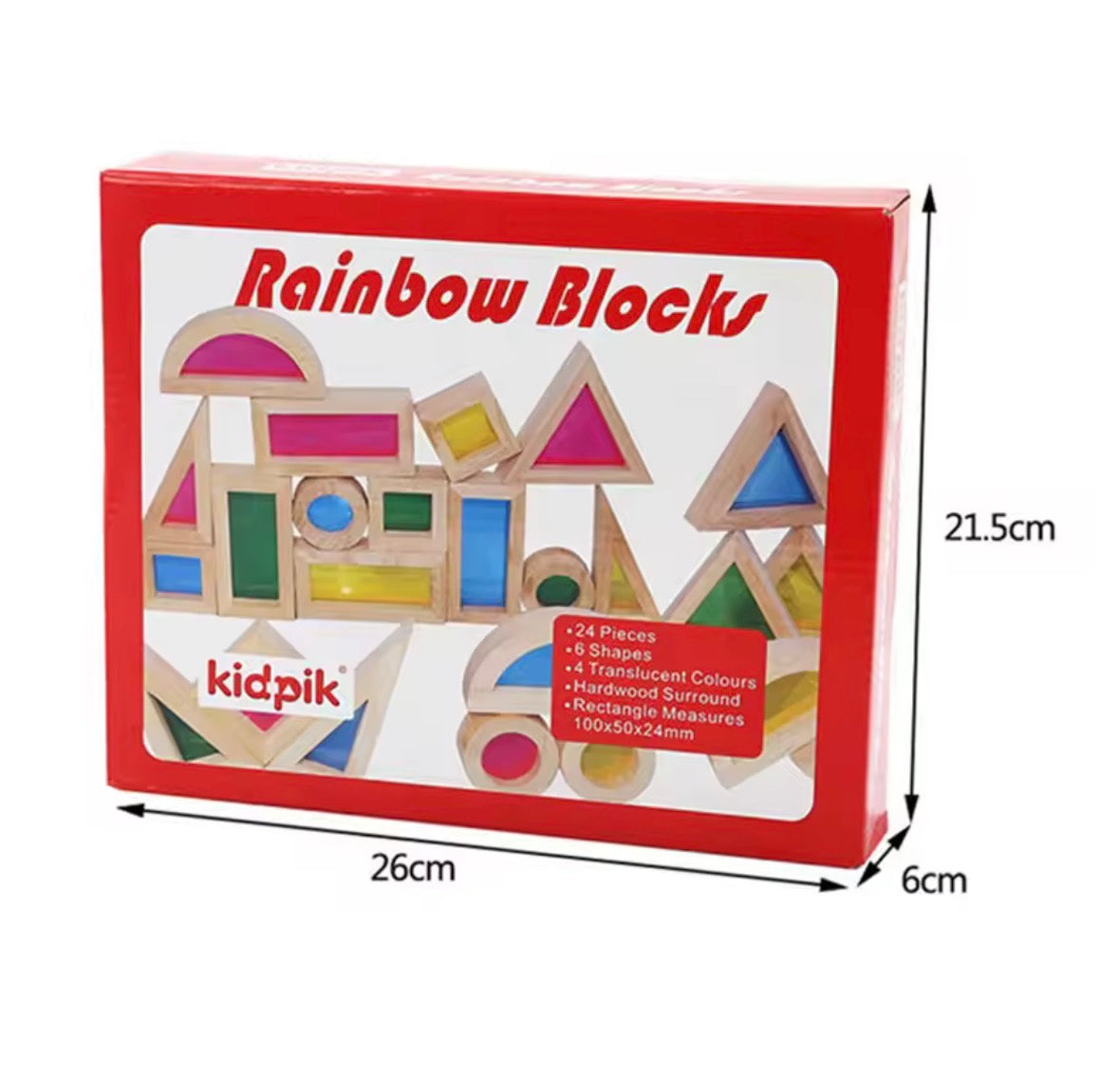 Wooden Rainbow Stacking Blocks