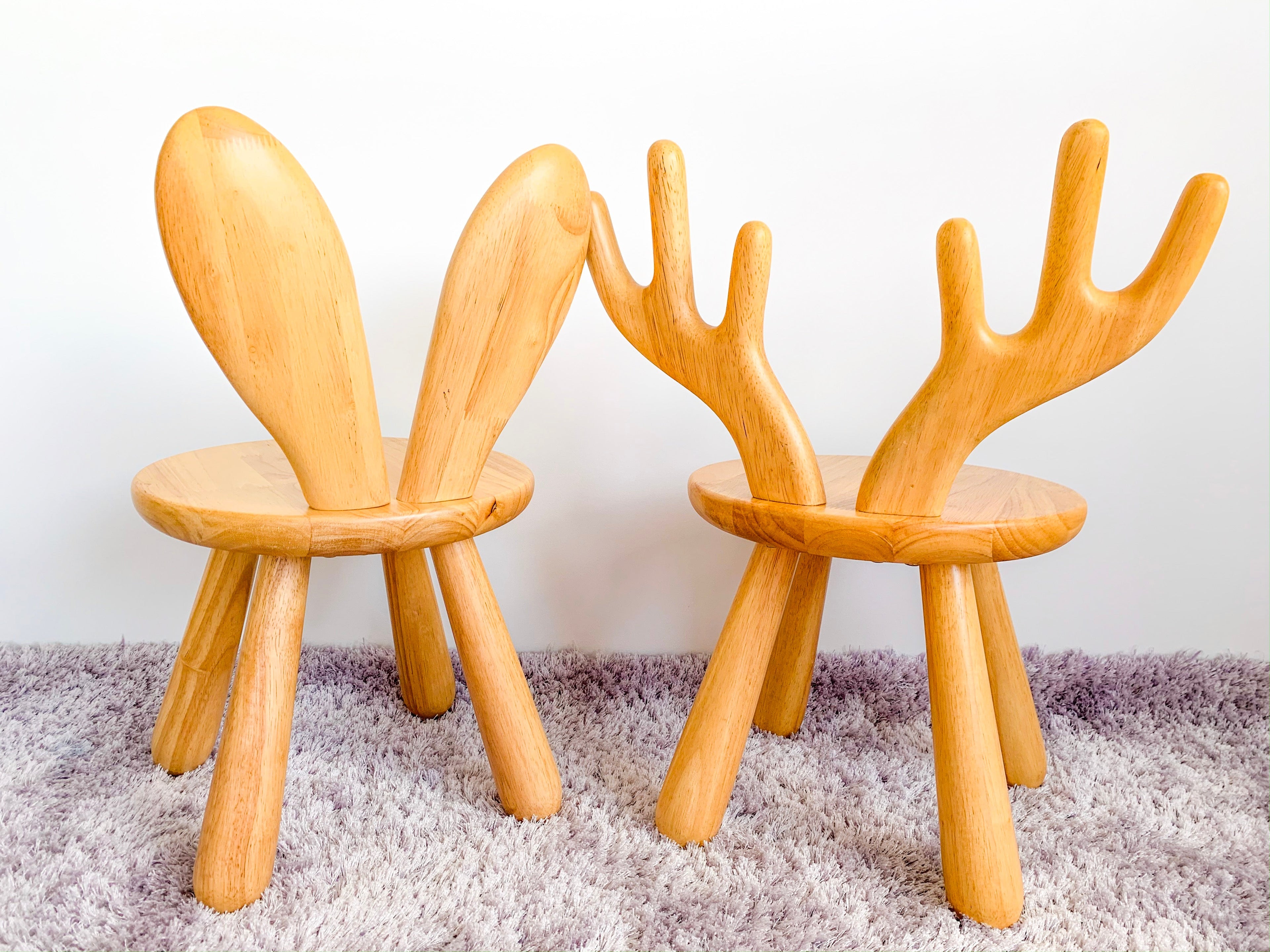 Solid Wood Kids Furniture Zoo Bunny Chair