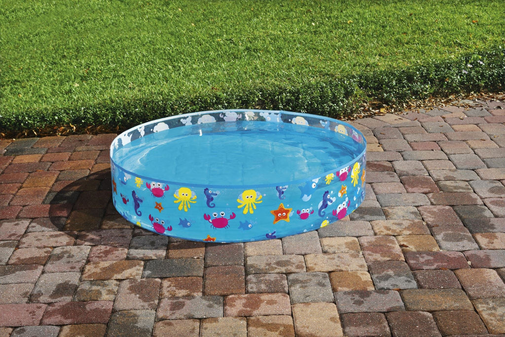Bestway 1.22m x 25cm Kids Above Ground Pool Sea Life Design Portable