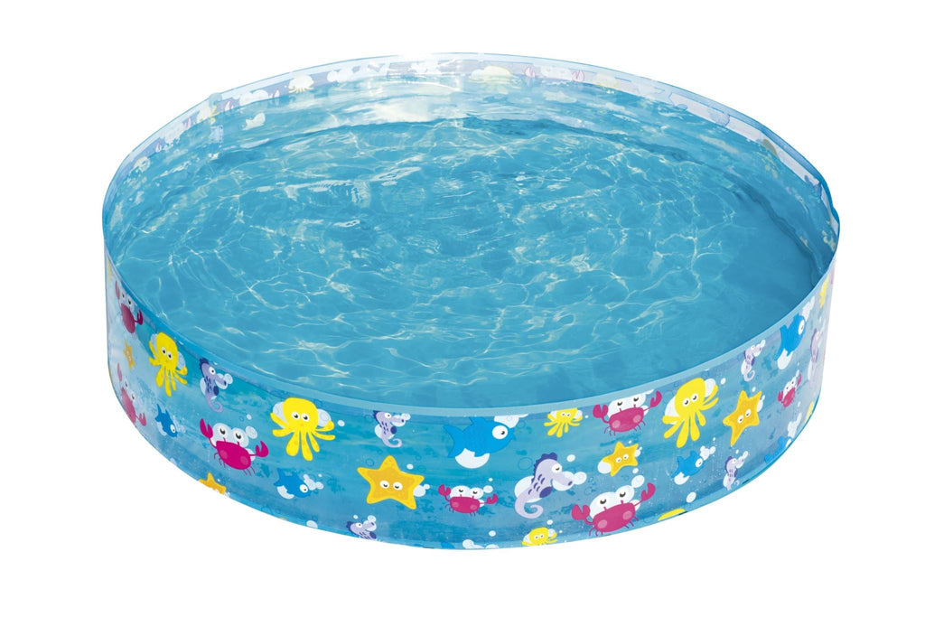 Bestway 1.22m x 25cm Kids Above Ground Pool Sea Life Design Portable