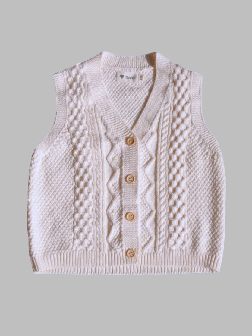 Knitted Vest - Cream