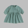 Muslin Full Sleeve Dress - Moss