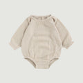 Muslin Full Sleeve Romper - Stone