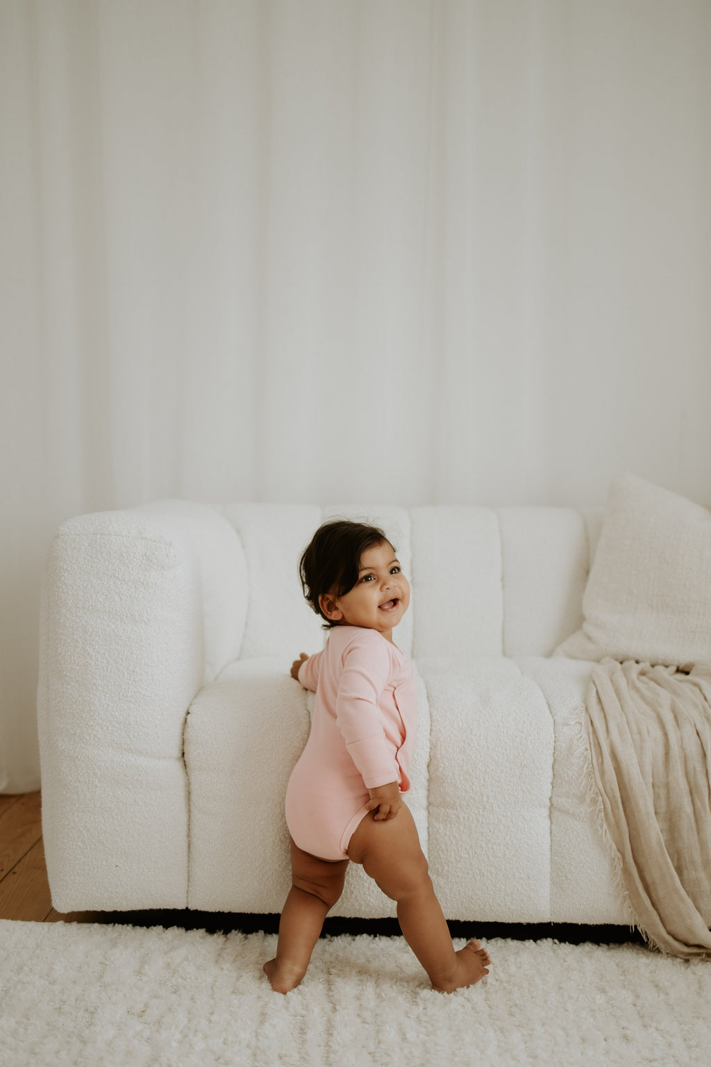Long Sleeve Kimono - Blush