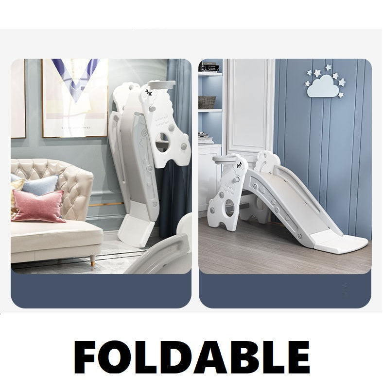 Kids Slide with Basket – Grey Indoor Play Set