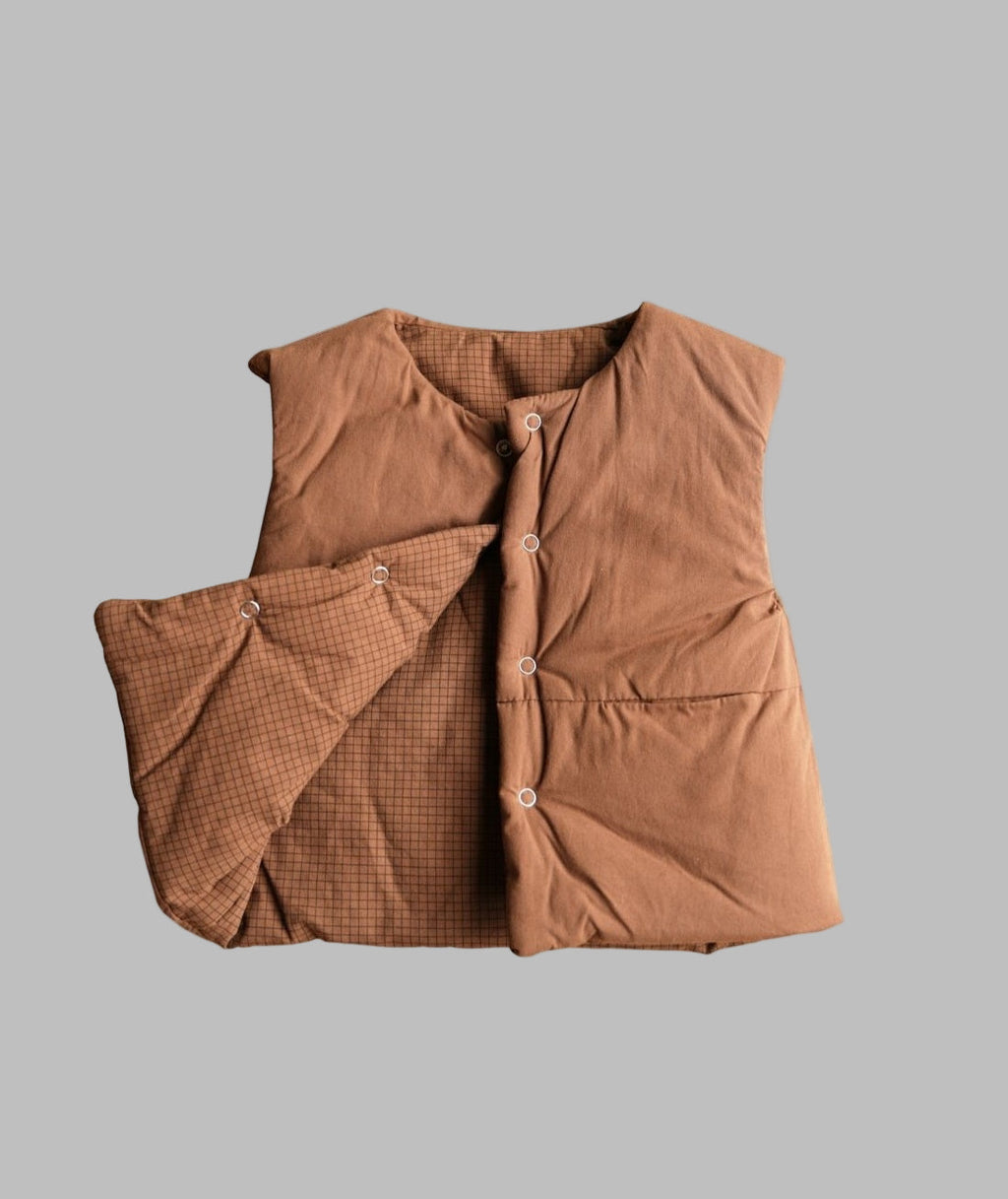 Puffer Vest - Brown