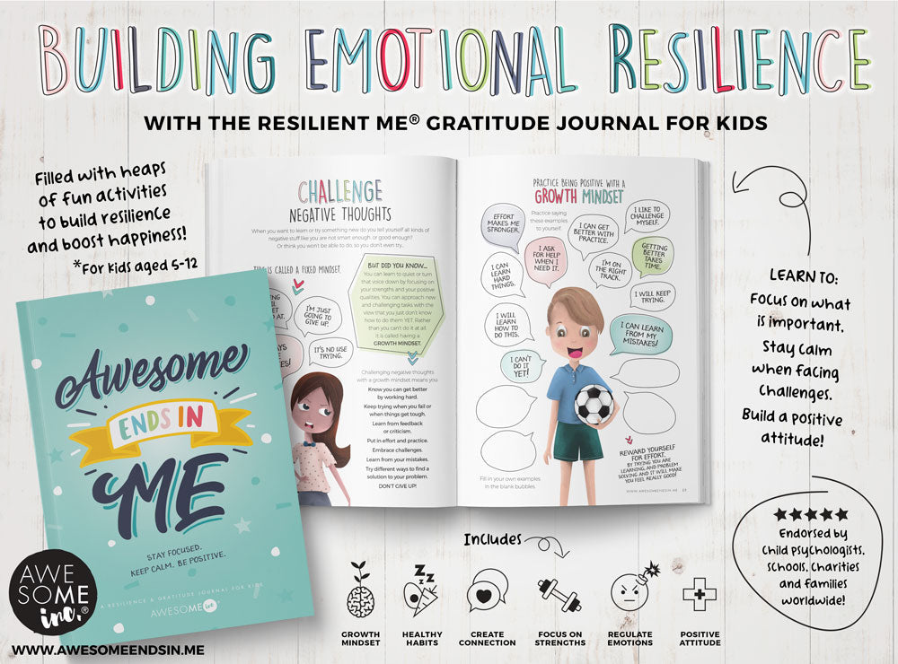 Resilient ME Gratitude Journal for Kids – Awesome Ends in ME (age 5-12)